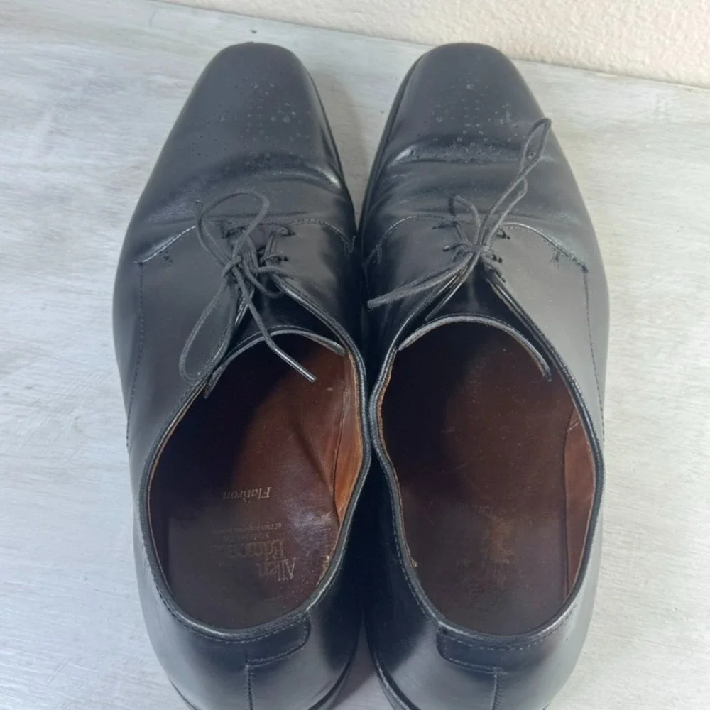 Allen Edmonds Flatiron Dress Shoes Mens 11.5 Black Leather Oxford Derby Lace Up